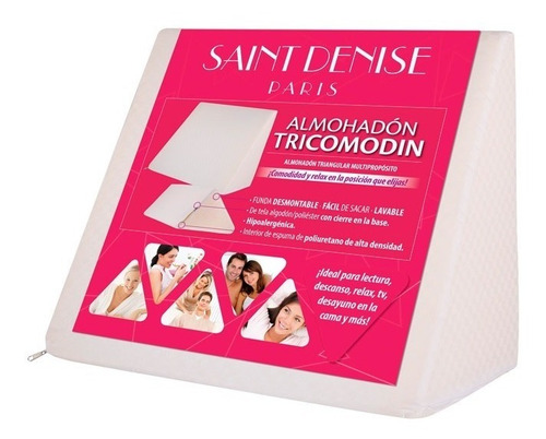 Imagen 8 de 9 de Almohadon Triangular De Descanso 5 Posiciones Funda Lavable