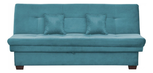 Sofá cama reclinable Filó Matrix Fb con baúl de 3 plazas, color azul