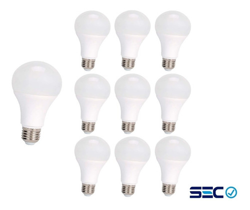 Imagen 2 de 7 de Pack 10 Ampolletas Led 7w E27 Sec Luz Cálida/fría - Sumatel