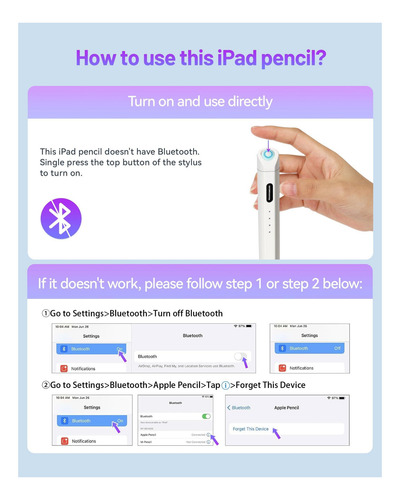 Lápiz De Lápiz PiPad, Lápiz De iPad De Carga Rápida Con De