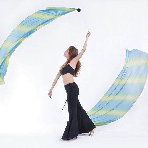 Belly Dance Finger Thrown Ball Poi Streamer Festival Dancing