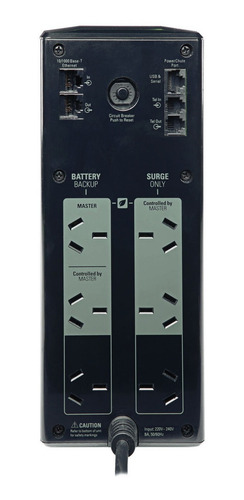 Imagen 2 de 3 de APC Back-UPS BR900G-AR 900VA entrada y salida de 230V negro