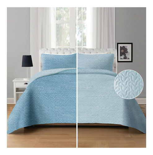 Cubrecama Quilt De Verano Liso  Twin Size Plazas  1 1/2