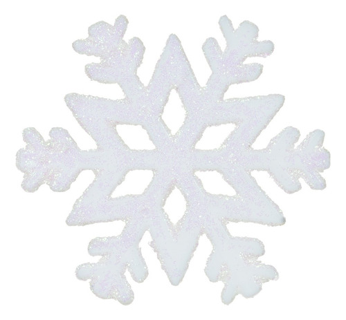 Enfeite Natal Floco De Neve Com 3 Unid Branco 10cm