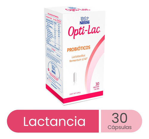 Caja De Probióticos Opti-lac Lactobacillus X30 Capsulas Sabor Tableta sin sabor