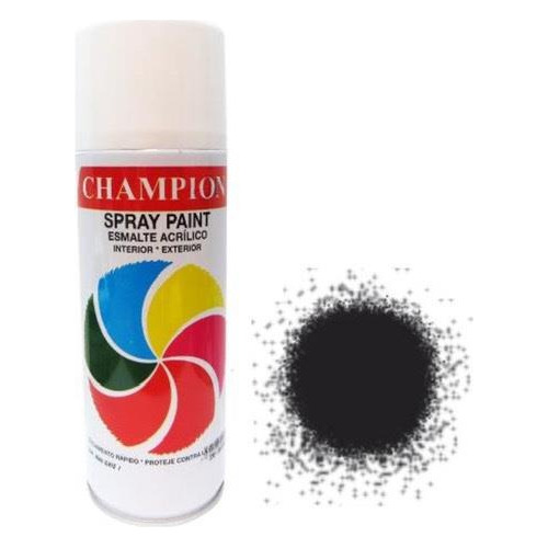 Pintura En Spray Negro Mate Champion