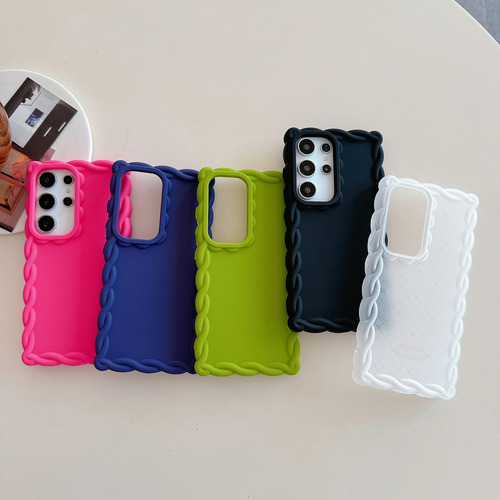 Funda Para Samsung Galaxy A06/a16/s24 Fe, Brillo Metálico Mate Y Marco Retorcido, Silicona Suave Que Absorbe Los Golpes