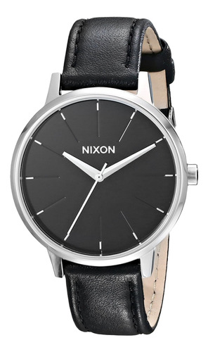 Reloj Mujer Nixon A108000 Cuarzo 37mm Pulso Negro En Cuero