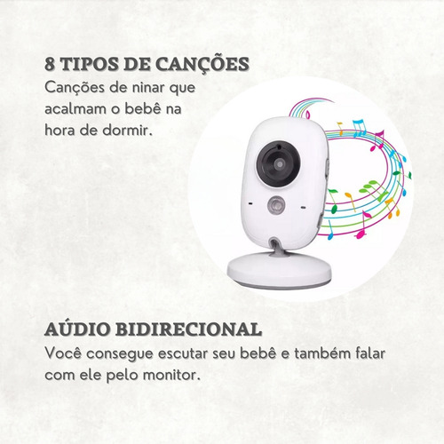 Babá Eletrônica Taktark Com Monitor Do Bebê 5 Em 1 Pronta 11