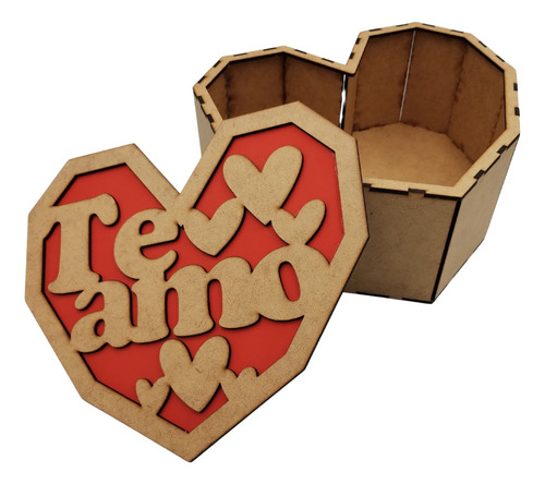 Caja De Corazón Grande 26 Cm Mdf Para Regalar/san Valentín