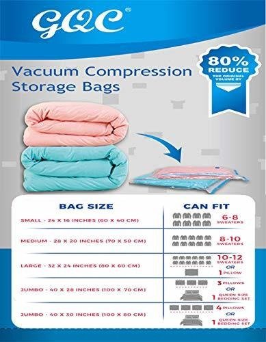 Bolsas De Almacenamiento Al Vacio Gqc, Paquete De 8 [funcion