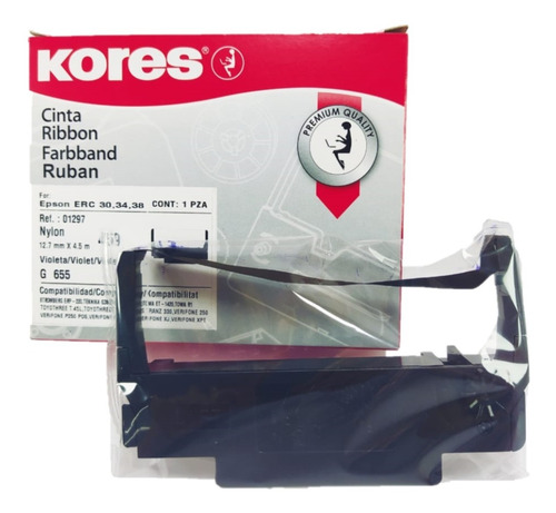 Imagen 2 de 2 de Cinta Kores Erc 30 / 34 / 38 12.7mm X 4.5 Mt.