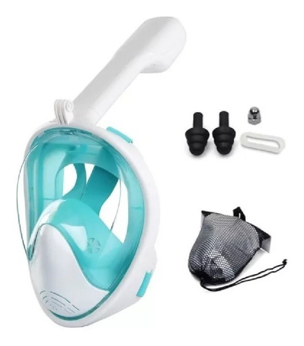 Mascara Buceo Cara Completa Snorkel Blanco L/xl