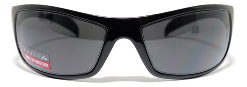 Anteojo Lente De Sol Rusty Husy Gtía Original Nuevos Envolvente Sblk/s10 Gris Negro Brillo -