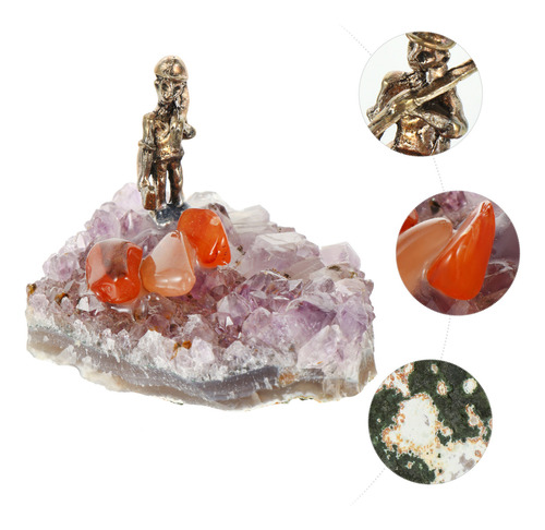 Balanza Desktop Decor Amethyst Cluster Miner