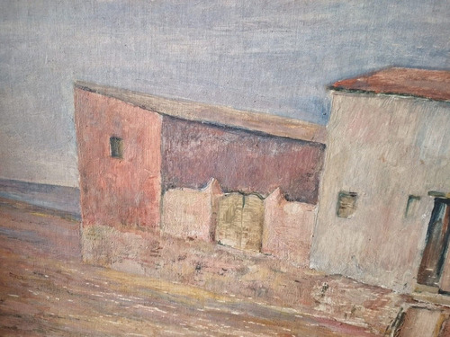 Domingo Pronsato Original. 86 X 70. 1940 Casas Del Pueblo (Usado)