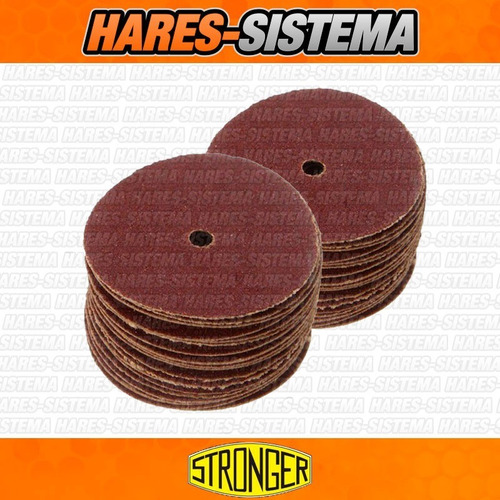 Mini Discos Lija Stronger Grano 220 Ø19mm X 36u Torno T212