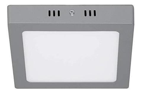 Plafón Cuadrado, Moderno, 12 W, 6500 K, Led, Gris 47447