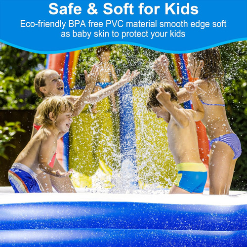 Piscina Inflable Para Niños, 102 X 67 X 21 Pulgadas, Centro
