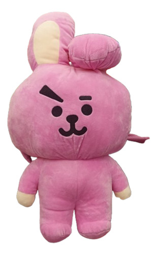 Mochila Backpack Peluche Bt21 Cooky Bts Jungkook 50cm Rosa Liso
