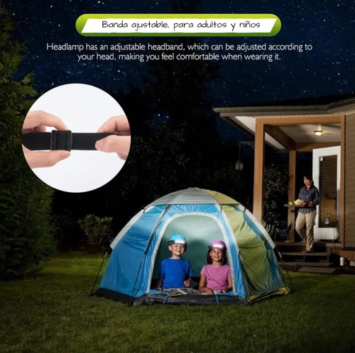 Lampara De Cabeza Led Recargable Con Sensor 2 Tipos De Led