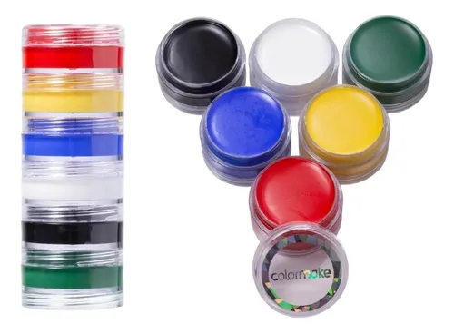 comprar Kit 6 Tinta Cremosa Facial Pintura Artistica Kids Colormake