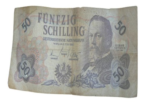 Billete De 50 Schilling De Austria Año 1962