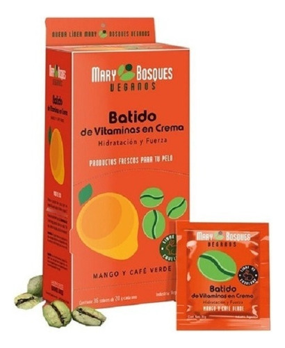 Baño Crema Nutricion Mango Cafe Vegano Mary Bosques X 1 Caja