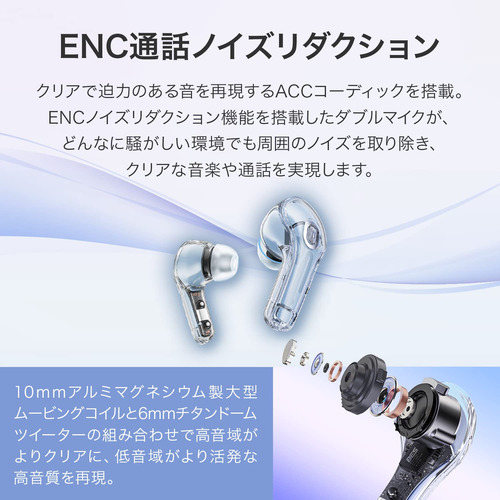 Acefast T8 Crystal Auriculares Inalámbricos Tws,