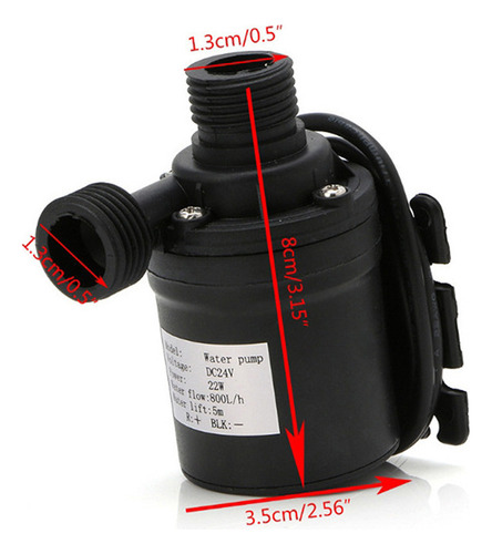 Bomba De Agua Ultra Silenciosa Mini Dc 12v Lift 5m 800l/h Mo