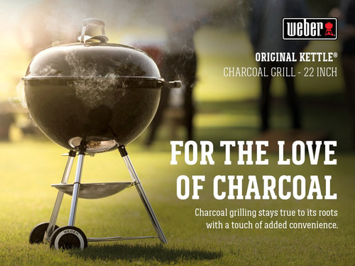 Weber Original Kettle 22-inch Charcoal Grill Negro