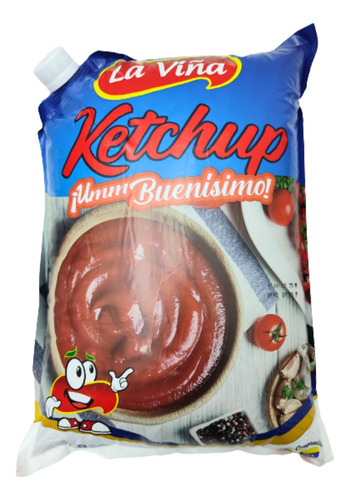 Bulto 4 Aderezo Salsa Tomate Ketchup La Viña 3.85kg 0737 Ml.