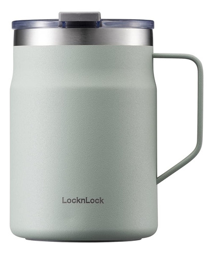 Taza Doble Pared Lock & Lock Menta, Con Tapa, 225 Ml