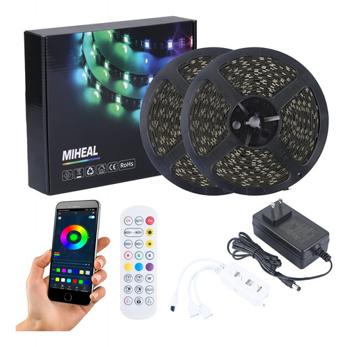 Miheal Kit De Tiras De Luces Led De 65.6 Pies (65.6 Ft) 5050