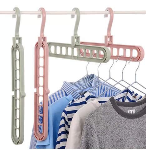 Cabide Magico Organizador 9 Furos Multi Dobravel Giratorio
