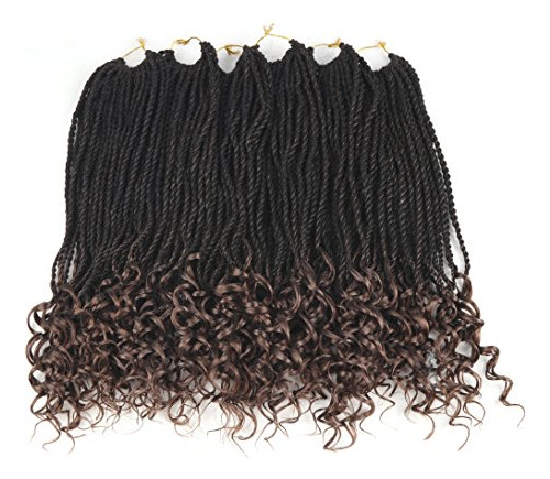 Caja De 18 Pulgadas Trenzas Curly Extremos Pelo 5w2yr