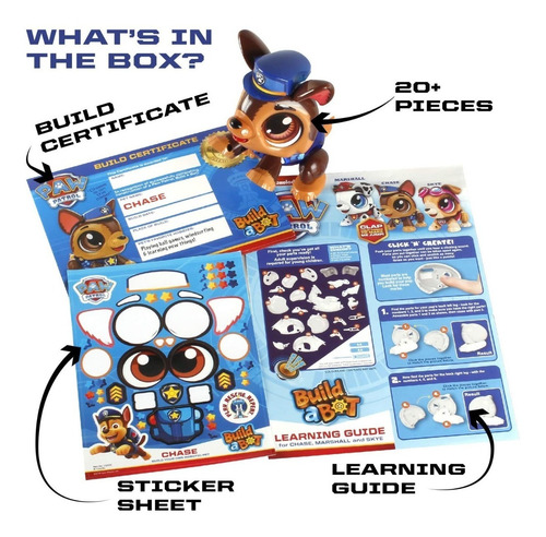 Imagen 4 de 8 de Paw Patrol Crea Tu Propio Robot Interactivo 20 Piezas +3años