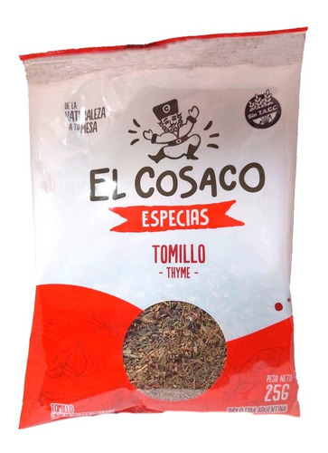 Tomillo 25 Grs En Doy Pack El Cosaco Sin Tacc