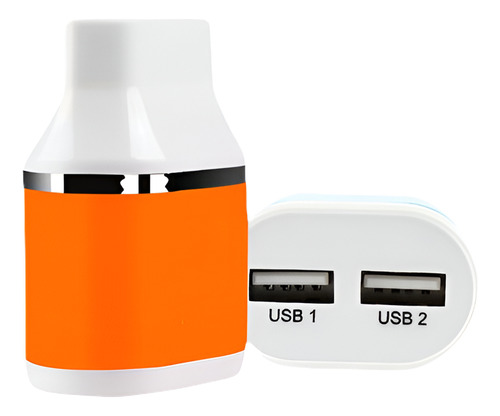 Nueva Casa De Pared De Doble Naranja Usb Puerto Viajes Fasta