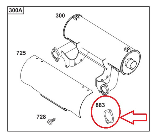 Juntas Escapamento Motor Briggs Vanguard 35hp (2pçs)-809872