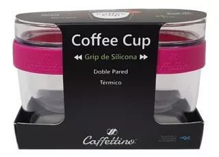 Pocillo Coffee Cup Caffettino Grip Silicona Rosa X 2 Uni