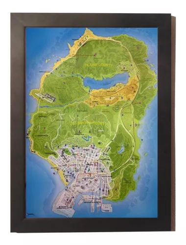 Quadro Mapa Gta V  MercadoLivre 📦