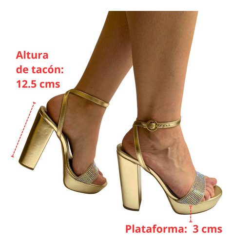 Imagen 4 de 8 de Zapatilla Dama Felipe Rentería Sandalia Fiesta Plataforma