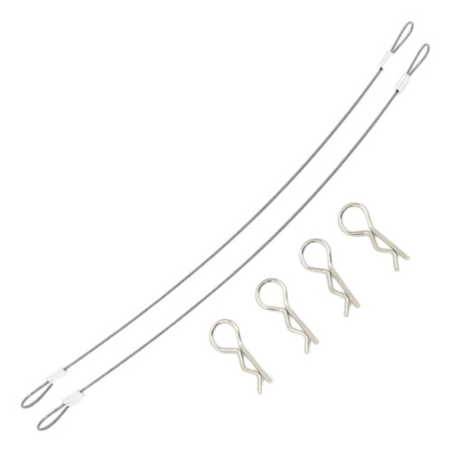 2 Rc Body Clips R Pins Para 1/10 1/8 Scale Rc Crawler Plata
