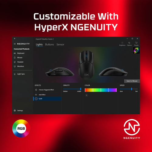 Mouse Para Jogos Hyperx Pulsefire Haste 2 Com Fio 53g 26k Dp