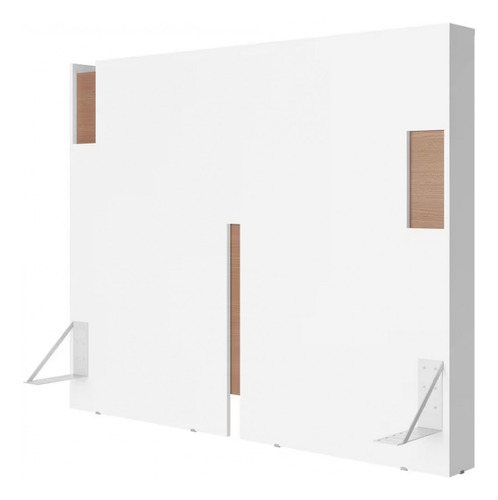 Cabeceira Para Cama Box Casal E Queen Bartira Diplomata Cor Branco/avelã