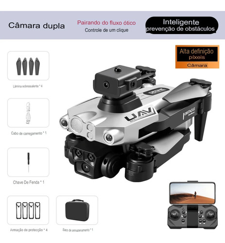 Drone Lu200 - Câmera Tripla Evita Obstáculos 1 Bateria