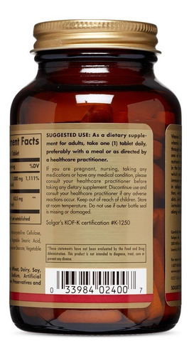Imagen 2 de 4 de Solgar - Vitamina C 1000mg