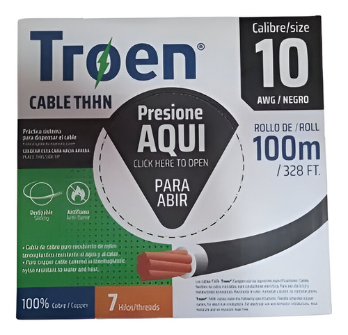 Cable Rollo 100mts º10 Troen