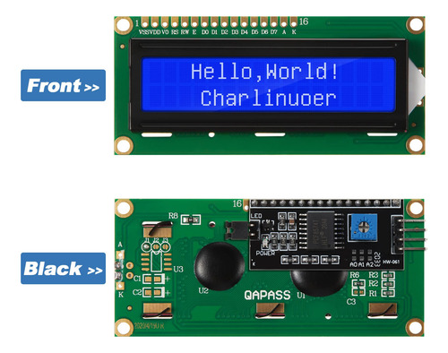 Weewooday Adaptador De Interfaz Serie Iic/i2c/ Twi Lcd Y Mód